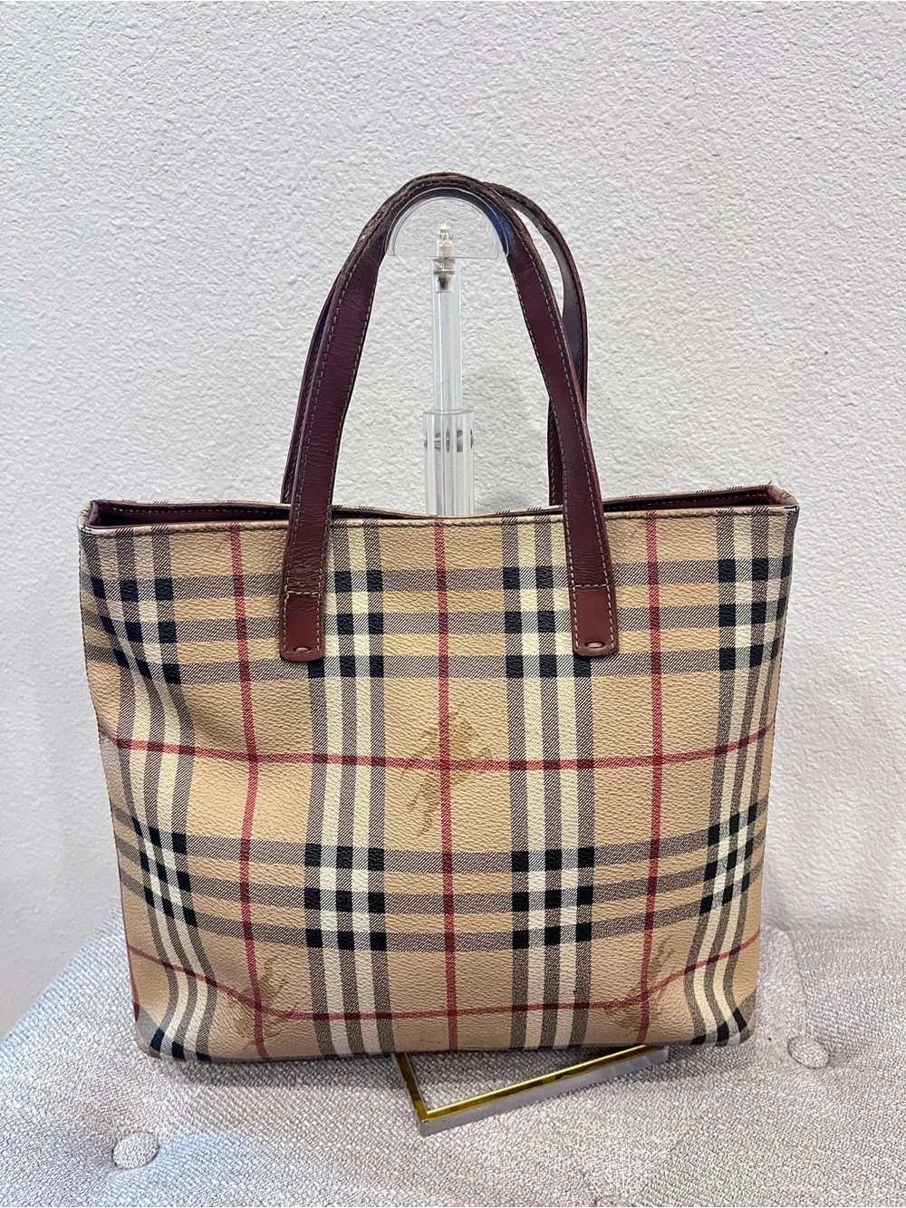 Burberry Haymarket vintage tote bag